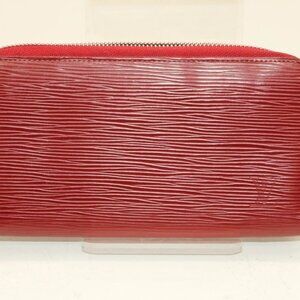 Louis Vuitton CA0190 Epi Zippy Wallet Zip Around Long Wallet - Red